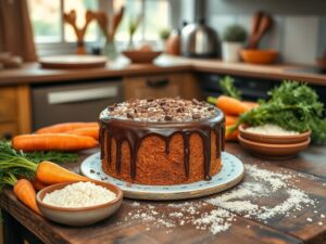 Bolo de Cenoura com Flocão Delicioso