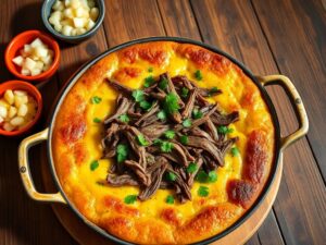 Escondidinho de Carne Seca com Purê de Mandioquinha